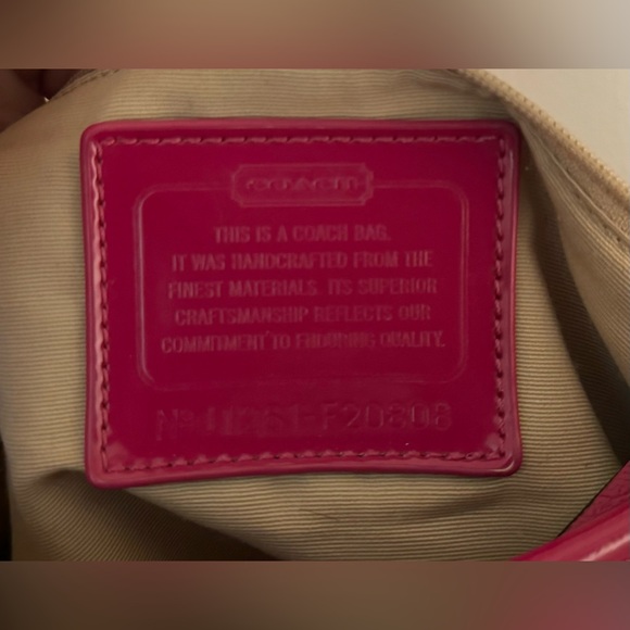 Coach Peyton Signature Clover Pink Trim Convertible Shoulder Bag - Picture 12 of 12